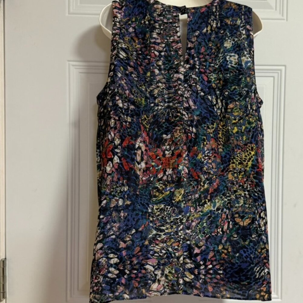 Cabi Large Women's Blouse Keyhole Accents Lined Chic Casual - Picture 2 of 10